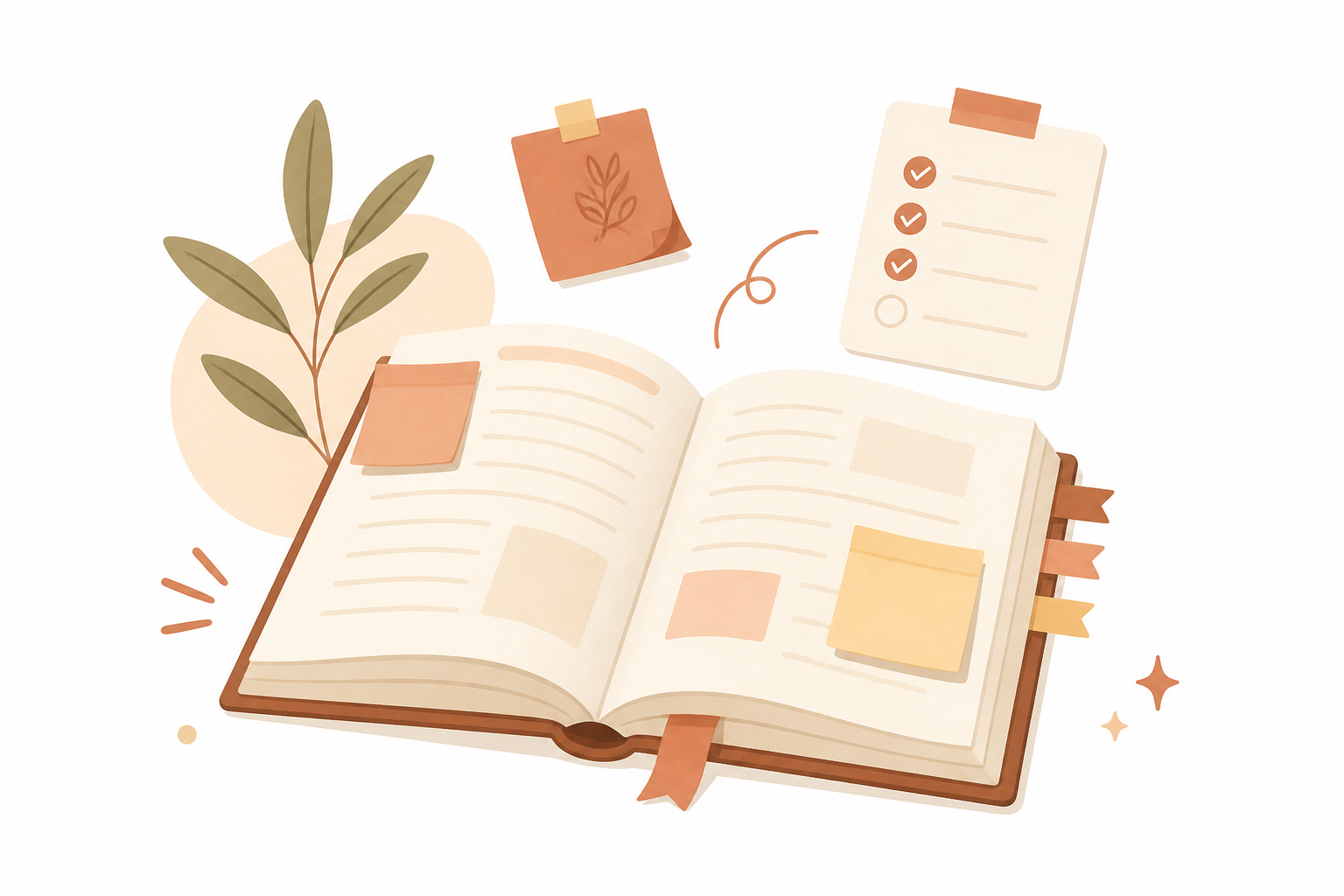 Memorizing lecture notes illustration